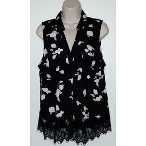 Candie's Floral Button Up Blouse